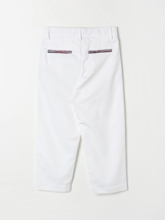  [키즈] 미소니 스트레이트 팬츠 MU6Q60G0037 100RO White - MISSONI