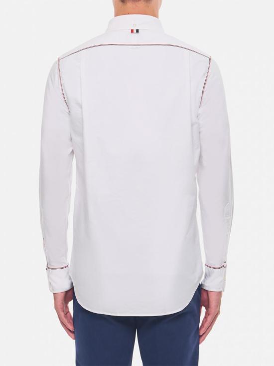 25FW 톰브라운 스트레이트 핏 롱슬리브 옥스포드 셔츠  MWL406AF0313 100 White - THOM BROWNE