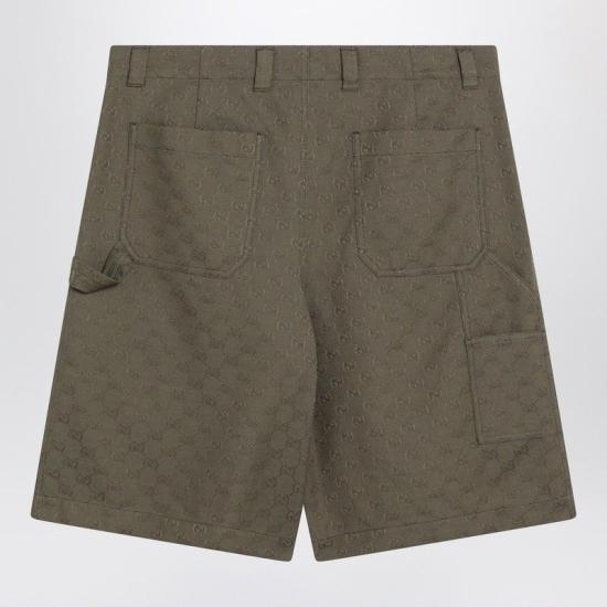 25FW 구찌 GG 캔버스 카고 숏 팬츠 814728ZAF4S 3065 GREEN - GUCCI