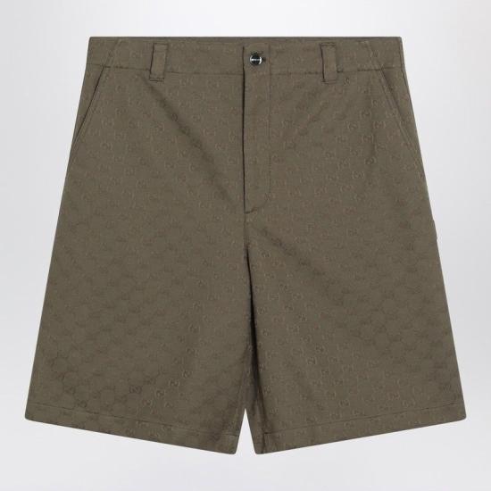 25FW 구찌 GG 캔버스 카고 숏 팬츠 814728ZAF4S 3065 GREEN