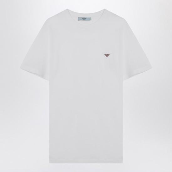 25FW 프라다 반팔 티셔츠 35838OOO15ZG F0009 WHITE