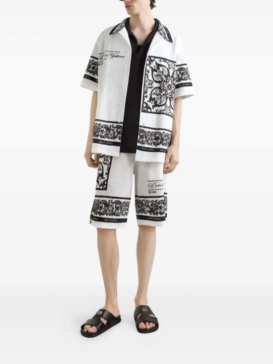 25FW 돌체앤가바나 반팔 셔츠 G5JH9TII7HN HX5DQ MAIONERO - DOLCE & GABBANA