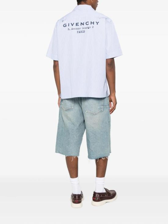25FW 지방시 반팔 셔츠 BM616J123T 128 WHITEBLUE - GIVENCHY