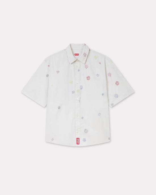 25FW 겐조 보케 플라워 캐주얼 셔츠  FF65CH1279IJ 04 CREAM