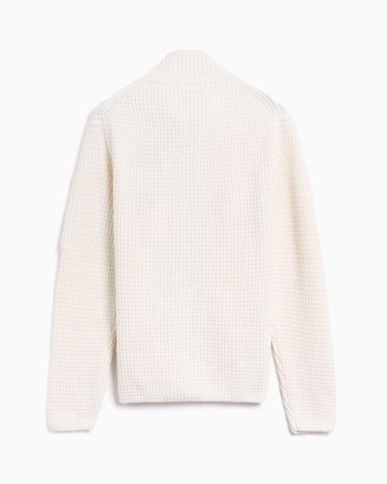 25FW 씨피 컴퍼니 집업 니트 19CMKN131A110149A 103 GAUZEWHITE - C.P. COMPANY