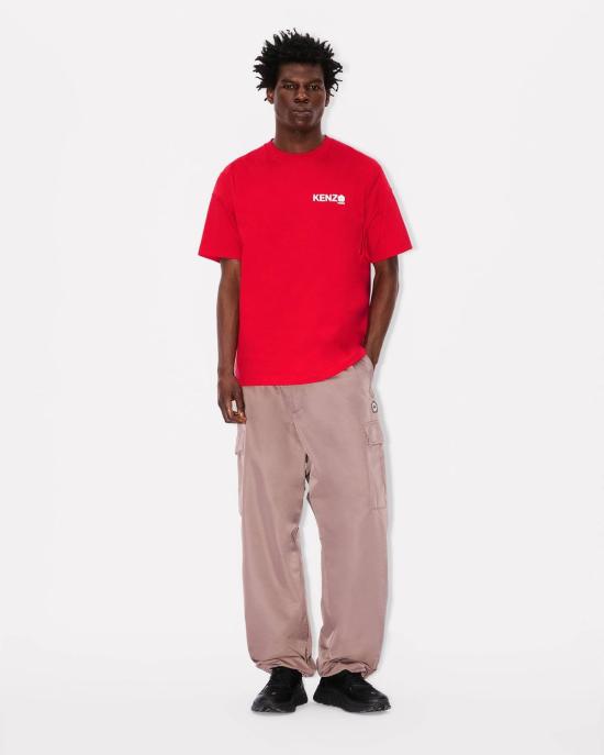 25FW 겐조 반팔 티셔츠 FF55TS4894SG 21 MEDIUMRED - KENZO