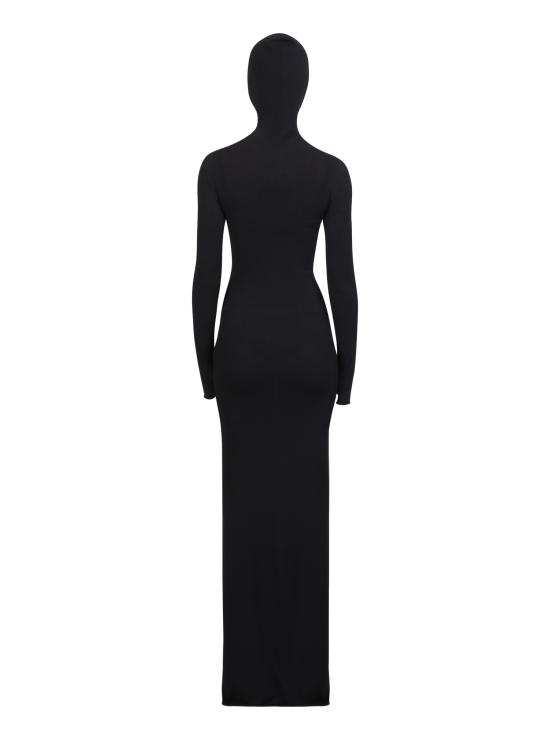  오프화이트 롱 원피스 OWHI090S23 KNI001 1045 Black - OFF WHITE