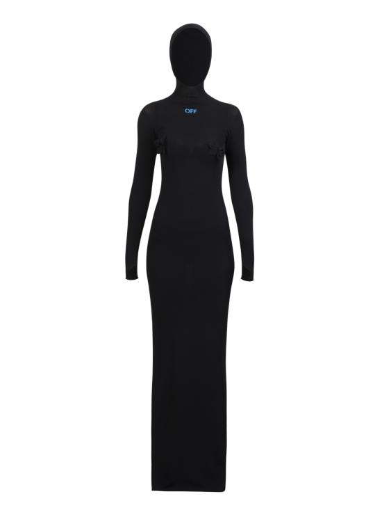  오프화이트 롱 원피스 OWHI090S23 KNI001 1045 Black