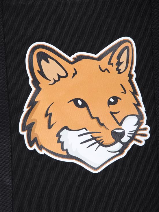 26FW 메종키츠네 폭스 헤드 토트백 LW05101 WW0050 P199 Black - MAISON KITSUNE