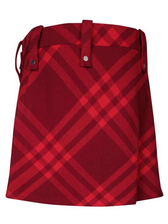 24FW 버버리 숏 스커트 8077814 B7338 Red - BURBERRY