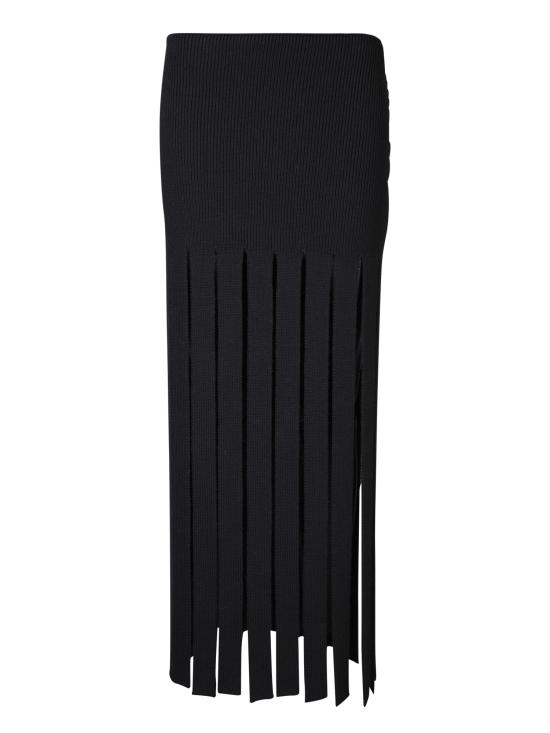  알라누이 롱 스커트 LWHL021F23 KNI001 1000 Black