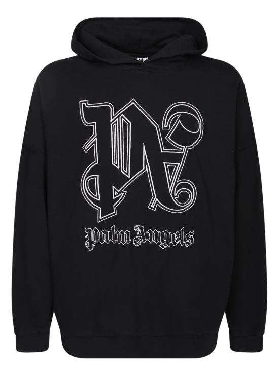 24FW 팜앤젤스 후드 티셔츠 PMBB126E23 FLE001 1003 Black