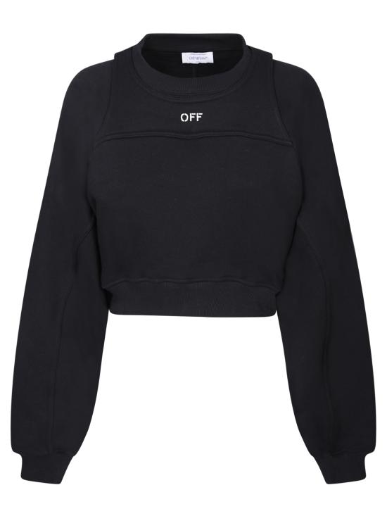 24FW 오프화이트 긴팔 티셔츠 OWBA071F23 JER001 1001 Black