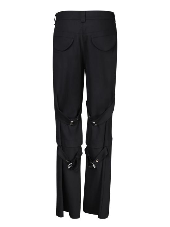  오프화이트 스트레이트 팬츠 OWCF020F23 FAB001 1000 Black - OFF WHITE