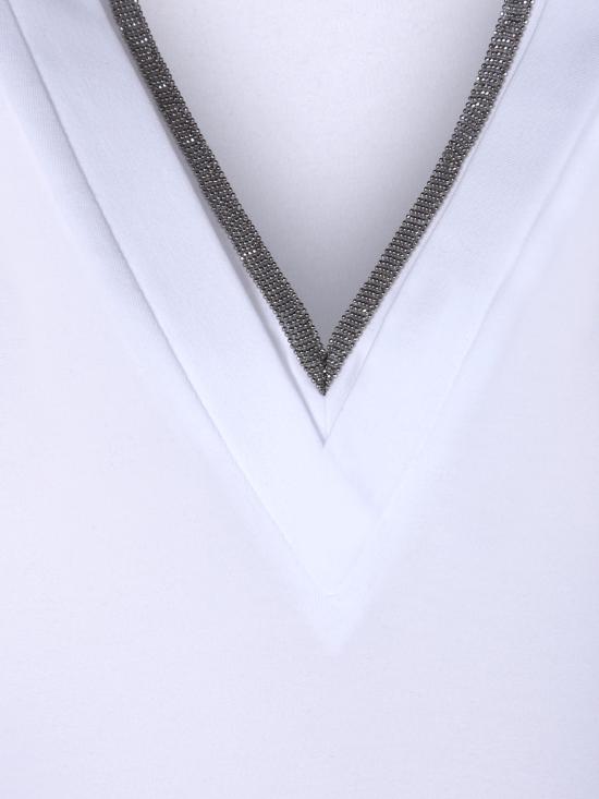 25SS 브루넬로 쿠치넬리 탑 M0T18BD222 C159 White - BRUNELLO CUCINELLI