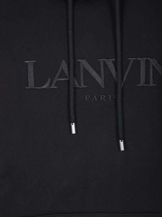 26FW 랑방 후드 티셔츠 RMHO0009 J210P24 10 Black - LANVIN