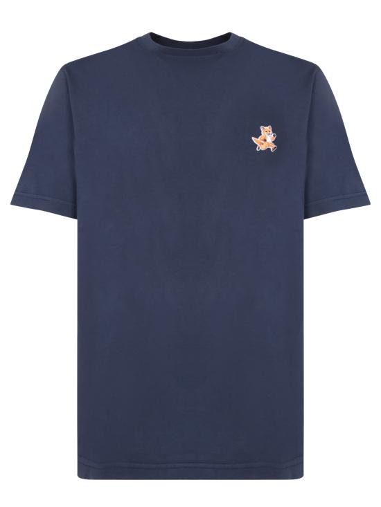 25FW 메종키츠네 스피디 폭스 패치 컴포트 티셔츠 MM00125 KJ0008 P476 Blue