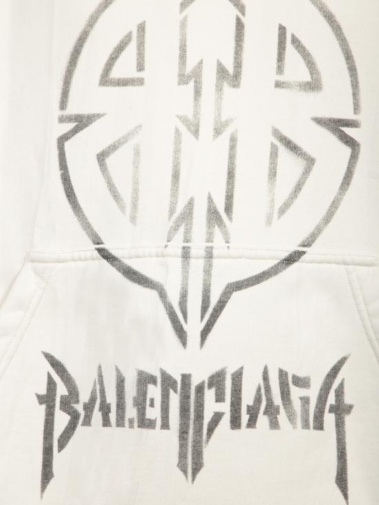 25FW 발렌시아가 미디엄 핏 후드 티셔츠 767877 TQVT3 9784 Beige - BALENCIAGA
