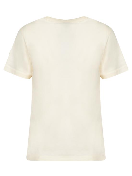 25FW 몽클레어 로고 코튼 티셔츠 8C00021 89AIJ 034 White - MONCLER