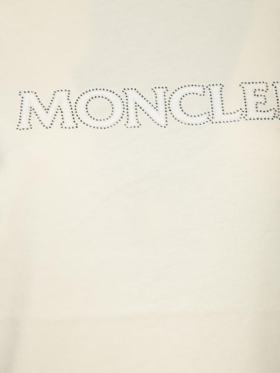 25FW 몽클레어 로고 코튼 티셔츠 8C00021 89AIJ 034 White - MONCLER