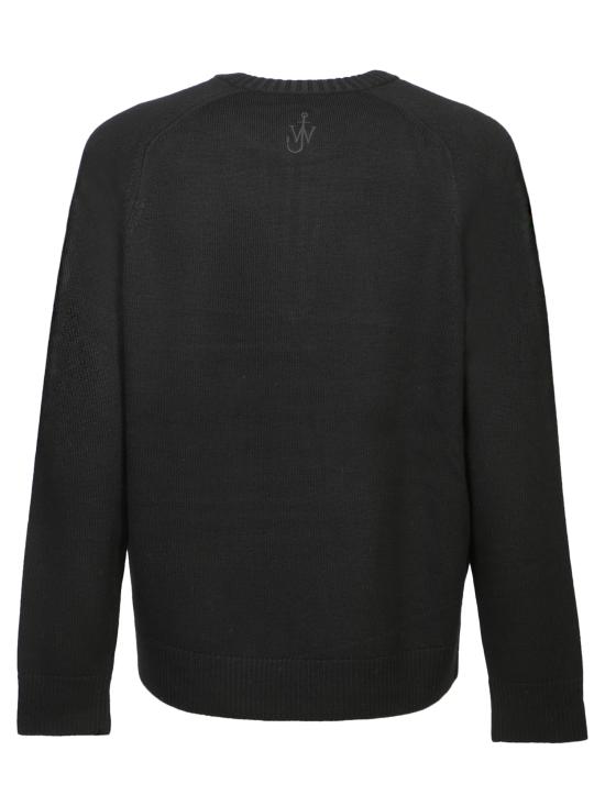 25FW JW앤더슨 스웨터 KW1212 YN0008 999 Black - JW ANDERSON