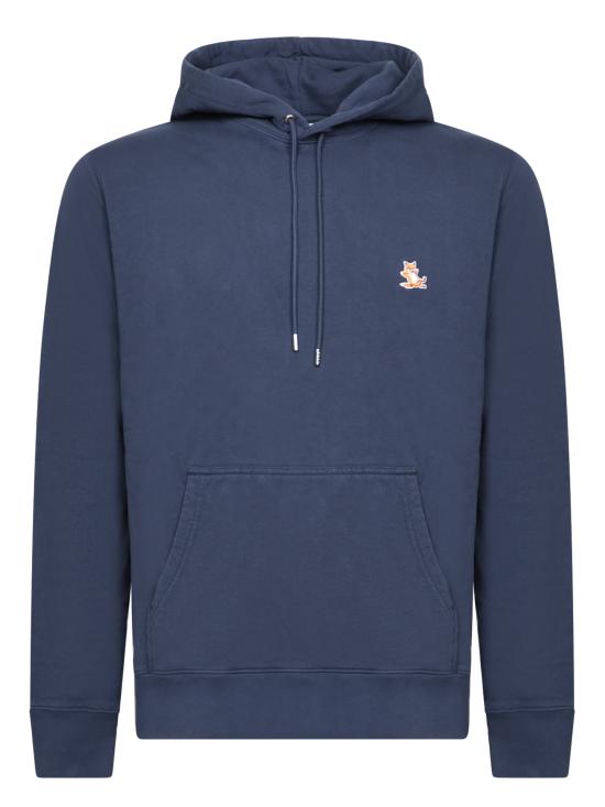 26FW 메종키츠네 칠랙스 패치 레귤러 후드 티셔츠 LM00706 KM0001 P494 Blue