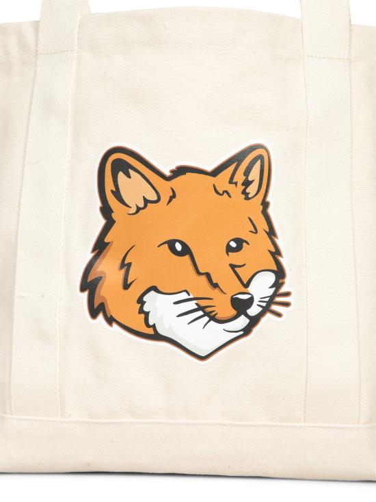 26FW 메종키츠네 폭스 헤드 토트백 LW05101 WW0050 P700 White - MAISON KITSUNE