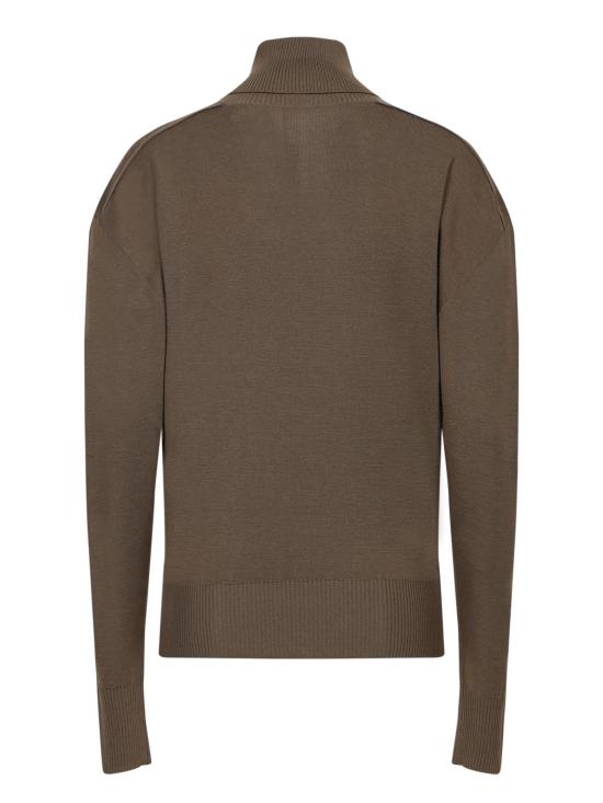 25FW 버버리 스플릿 터틀넥 라인 울 스웨터  8095114 A1336 Green - BURBERRY