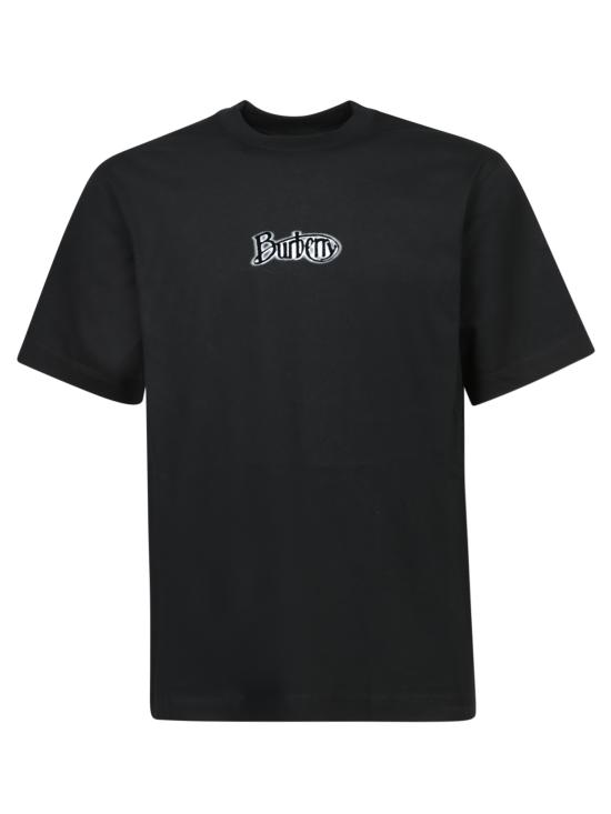 25FW 버버리 플록 로고 티셔츠 8097810 C1413 Black