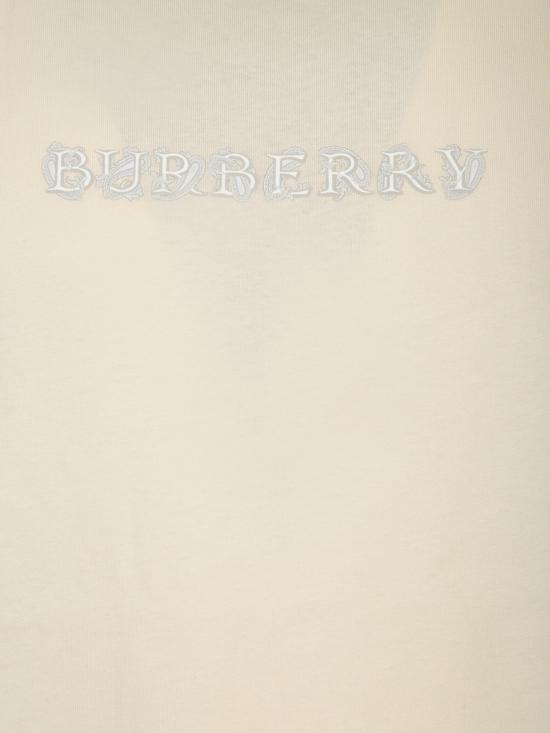 25FW 버버리 로고 디테일 코튼 반팔 티셔츠 8097874 C1409 White - BURBERRY