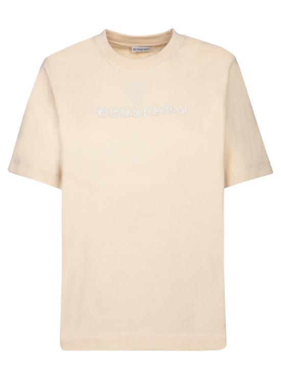25FW 버버리 로고 코튼 티셔츠 8097925 C1490 Beige