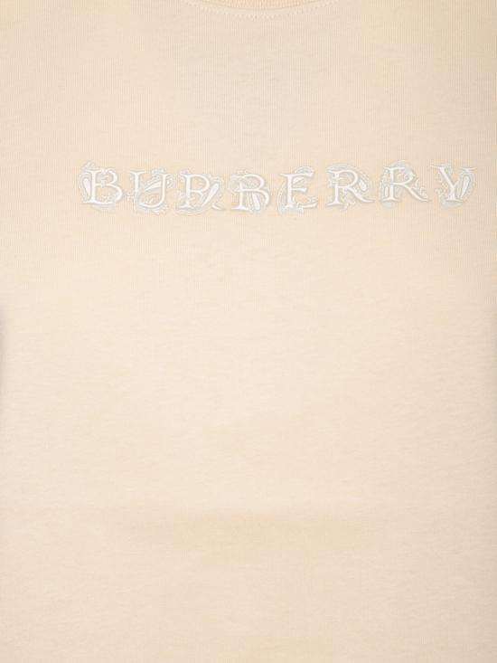 25FW 버버리 로고 코튼 티셔츠 8097925 C1490 Beige - BURBERRY