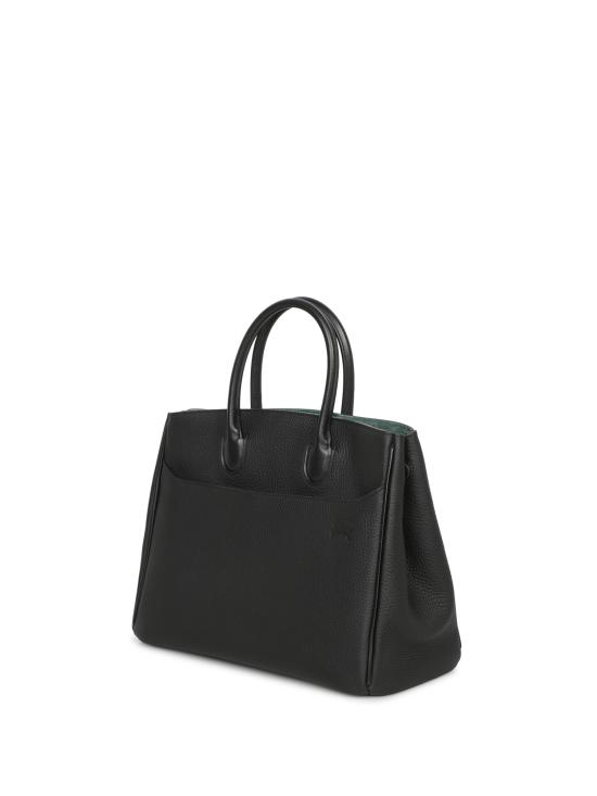 25FW 버버리 스몰 락킹 호스 토트백  8099401 A1189 Black - BURBERRY