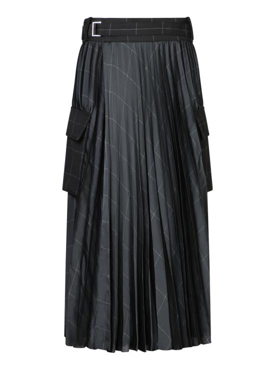 25FW 사카이 롱 스커트 2407573 001 Black