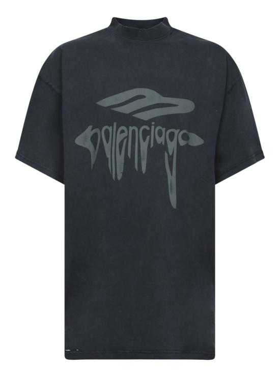 25SS 발렌시아가 반팔 티셔츠 787349 TRVS8 1013 Black