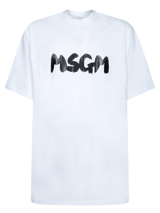 25SS 엠에스지엠 반팔 티셔츠 3840MM105 257002 01 White