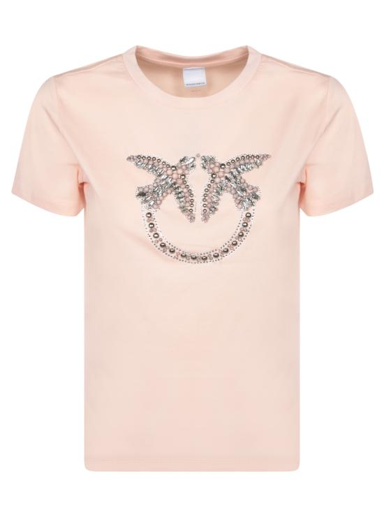 25SS 핑코 반팔 티셔츠 100535 A2G7 N38 Pink