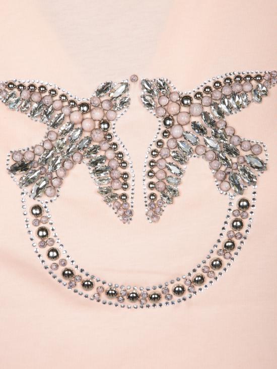 25SS 핑코 반팔 티셔츠 100535 A2G7 N38 Pink - PINKO