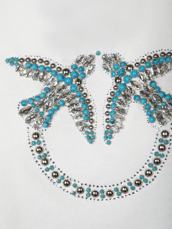 25SS 핑코 반팔 티셔츠 100535 A2G7 Z05 White - PINKO