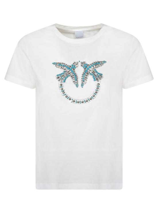 25SS 핑코 반팔 티셔츠 100535 A2G7 Z05 White