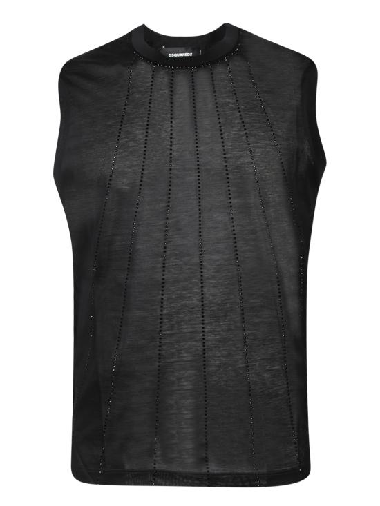 25SS 디스퀘어드2 민소매 티셔츠 S74GD1386 D20043 900 Black