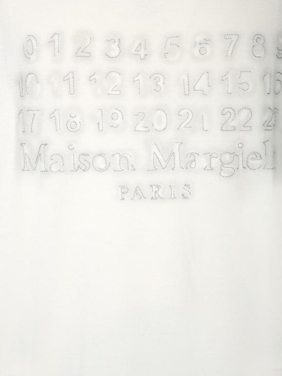 25SS 마르지엘라 자수 로고 티셔츠 S50GC0705 S24567 103 White - MAISON MARGIELA