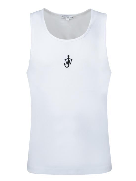 25SS JW앤더슨 민소매 티셔츠 JO0246 PG1512 001 White