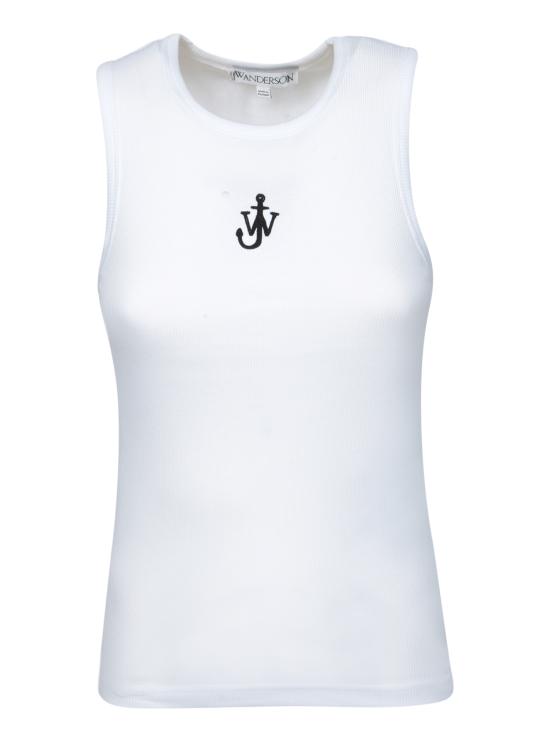 25SS JW앤더슨 민소매 티셔츠 JO0248 PG1717 001 White