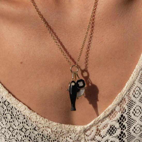  탯치 목걸이/팬던트 댓치 피쉬 포르투나 챠밍 - THATCH