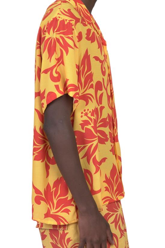  이알엘 반팔 셔츠 ERL06B003 TROPICAL FLOWER Yellow - ERL