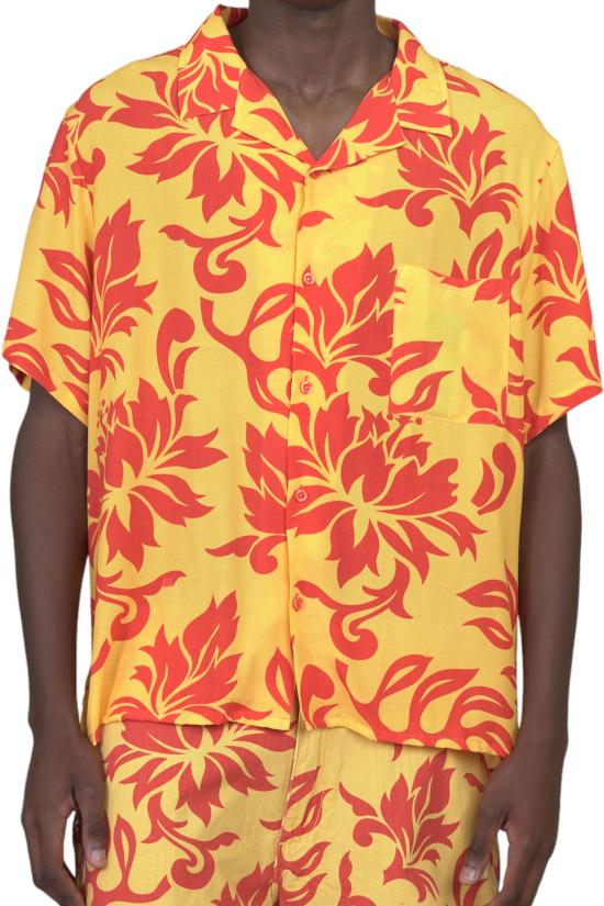  이알엘 반팔 셔츠 ERL06B003 TROPICAL FLOWER Yellow - ERL