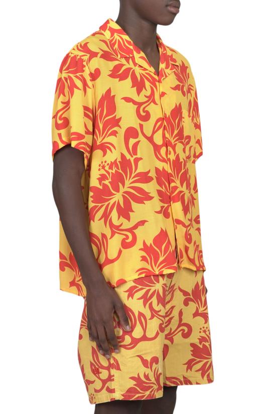  이알엘 반팔 셔츠 ERL06B003 TROPICAL FLOWER Yellow - ERL