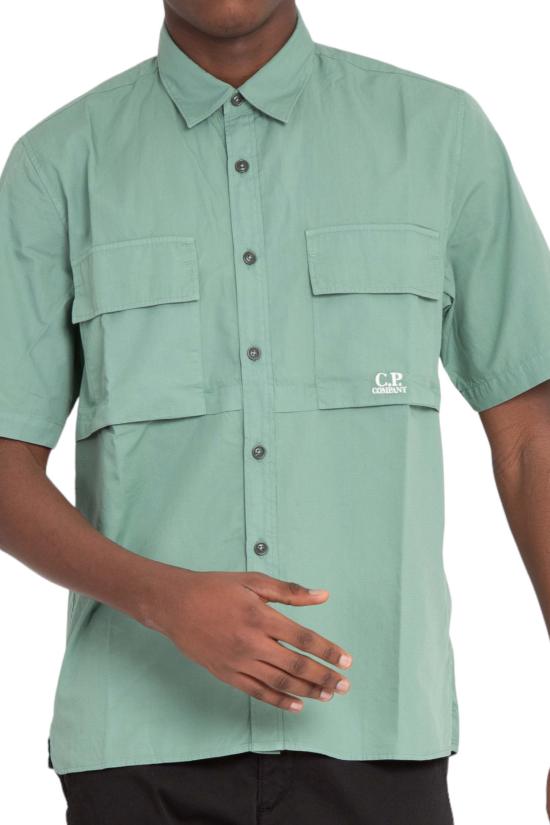  씨피 컴퍼니 반팔 셔츠 16CMSH213A 005691G 626 Green - C.P. COMPANY