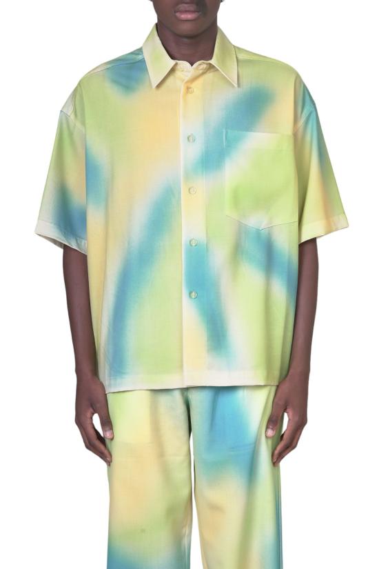  본사이 반팔 셔츠 SH002 002 SPRAY1 Multi